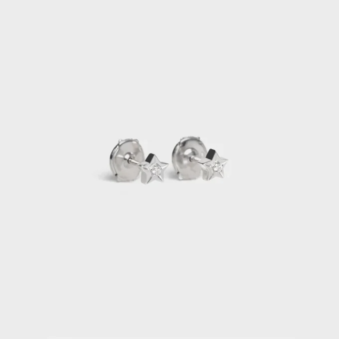 Etoile Celine Studs in White Gold and Diamonds Etoile Celine Studs in White Gold and Diamonds