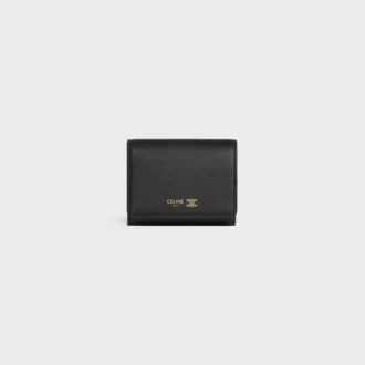 Fine Wallet Triomphe Stamp in Supple Grained Calfskin