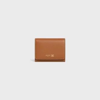 Fine Wallet Triomphe Stamp in Supple Grained Calfskin