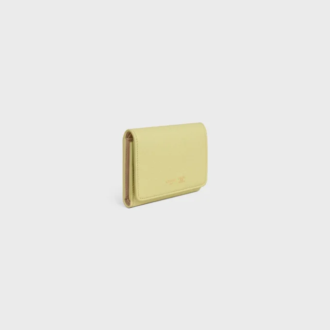 Fine Wallet Triomphe Stamp in Supple Grained Calfskin Fine Wallet Triomphe Stamp in Supple Grained Calfskin