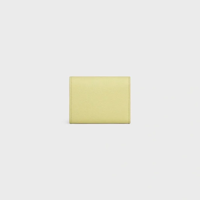 Fine Wallet Triomphe Stamp in Supple Grained Calfskin Fine Wallet Triomphe Stamp in Supple Grained Calfskin