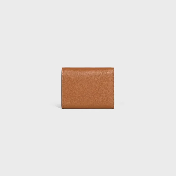 Fine Wallet Triomphe Stamp in Supple Grained Calfskin Fine Wallet Triomphe Stamp in Supple Grained Calfskin