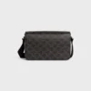 Flap Messenger Bag in Triomphe Canvas and Calfskin Flap Messenger Bag in Triomphe Canvas and Calfskin