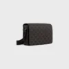 Flap Messenger Bag in Triomphe Canvas and Calfskin Flap Messenger Bag in Triomphe Canvas and Calfskin