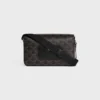 Flap Messenger Bag in Triomphe Canvas and Calfskin Flap Messenger Bag in Triomphe Canvas and Calfskin