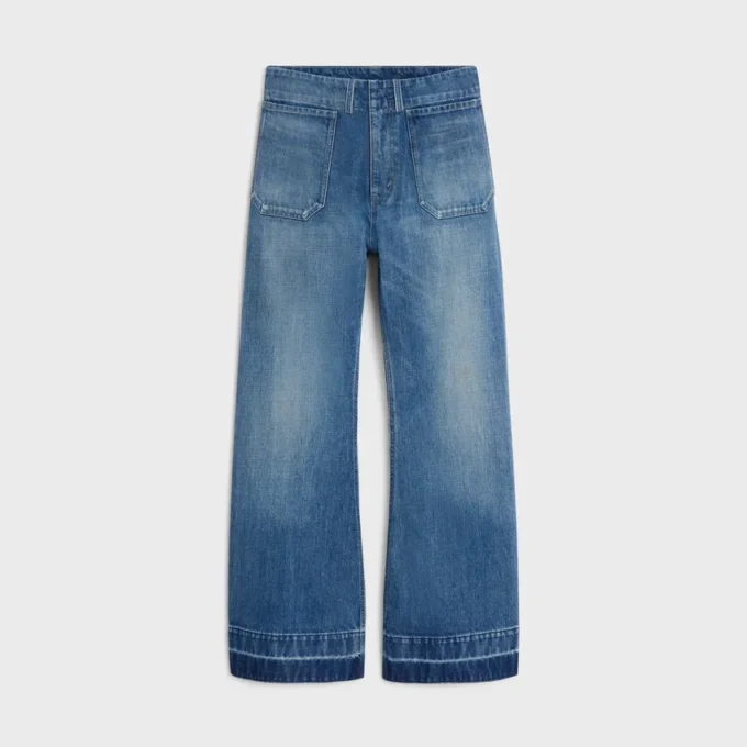 Flare Jeans 002 in Lightweight Cotton Denim Flare Jeans 002 in Lightweight Cotton Denim
