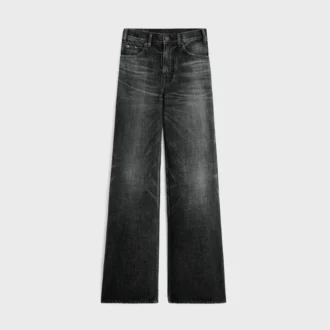 Flared Surf Jeans in Black Ice Rinse Denim Flared Surf Jeans in Black Ice Rinse Denim