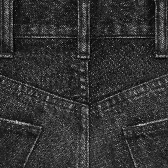 Flared Surf Jeans in Black Ice Rinse Denim