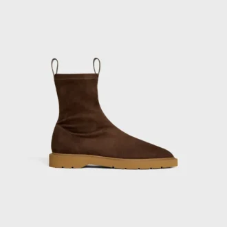 Flow – Zipped Boot in Stretch Suede Lambskin