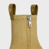 Flow Zipped Boot in Stretch Suede Lambskin Flow Zipped Boot in Stretch Suede Lambskin
