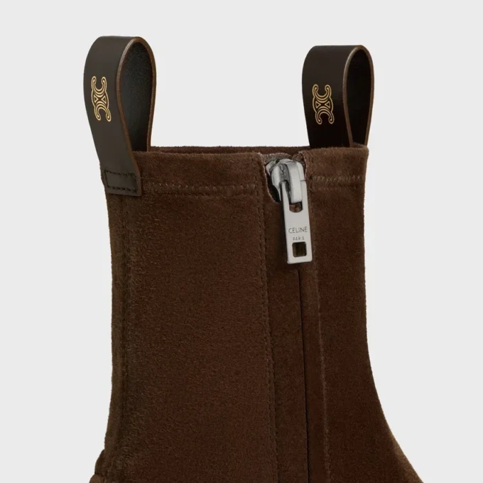 Flow – Zipped Boot in Stretch Suede Lambskin Flow – Zipped Boot in Stretch Suede Lambskin