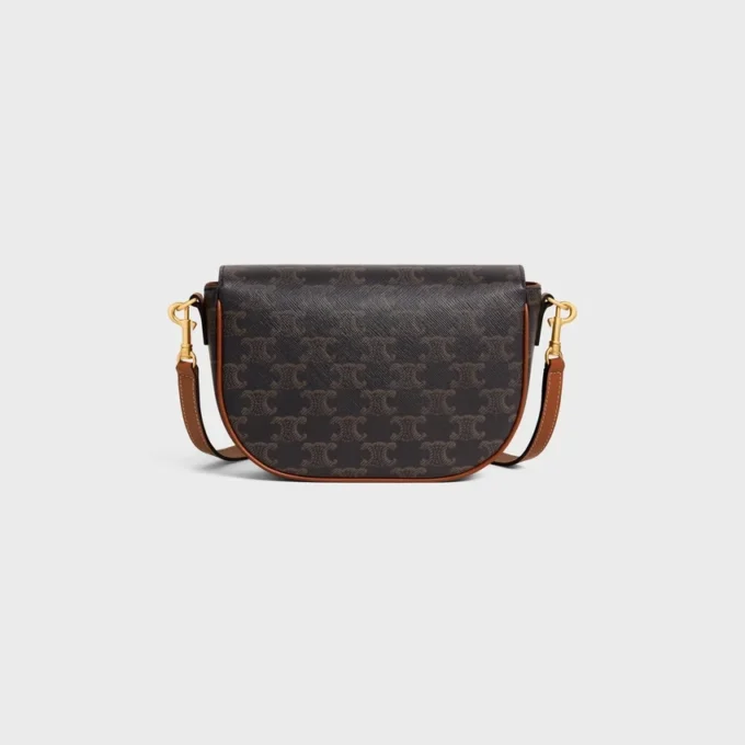 Folco Shoulder Bag in Triomphe Canvas and Calfskin Folco Shoulder Bag in Triomphe Canvas and Calfskin