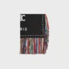 Fringed Square in Silk Twill
