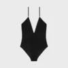 Gathered Swimsuit in Matte Jersey Gathered Swimsuit in Matte Jersey