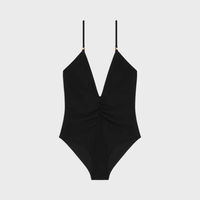 Gathered Swimsuit in Matte Jersey Gathered Swimsuit in Matte Jersey