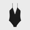Gathered Swimsuit in Matte Jersey Gathered Swimsuit in Matte Jersey