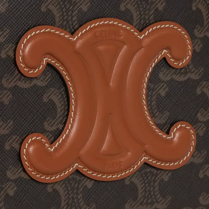 Half Moon Case in Triomphe Canvas and Calfskin