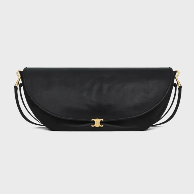 Halfmoon Soft Triomphe Bag in Supple Shiny Lambskin Halfmoon Soft Triomphe Bag in Supple Shiny Lambskin