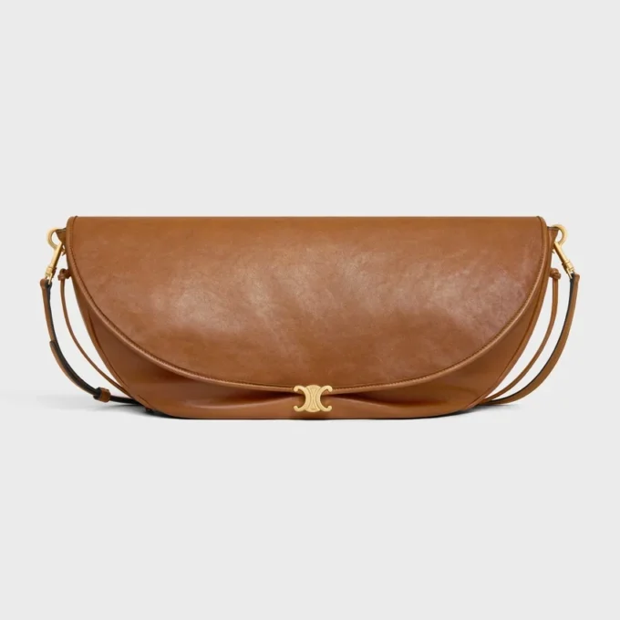 Halfmoon Soft Triomphe Bag in Supple Shiny Lambskin Halfmoon Soft Triomphe Bag in Supple Shiny Lambskin