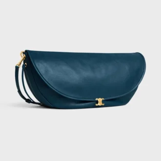 Halfmoon Soft Triomphe Bag in Supple Shiny Lambskin