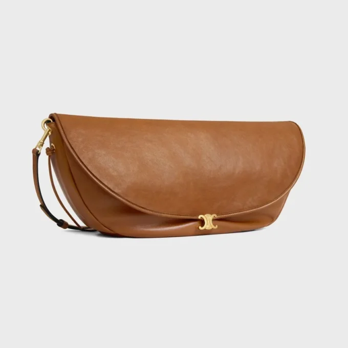 Halfmoon Soft Triomphe Bag in Supple Shiny Lambskin Halfmoon Soft Triomphe Bag in Supple Shiny Lambskin