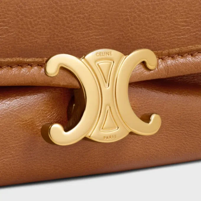 Halfmoon Soft Triomphe Bag in Supple Shiny Lambskin Halfmoon Soft Triomphe Bag in Supple Shiny Lambskin