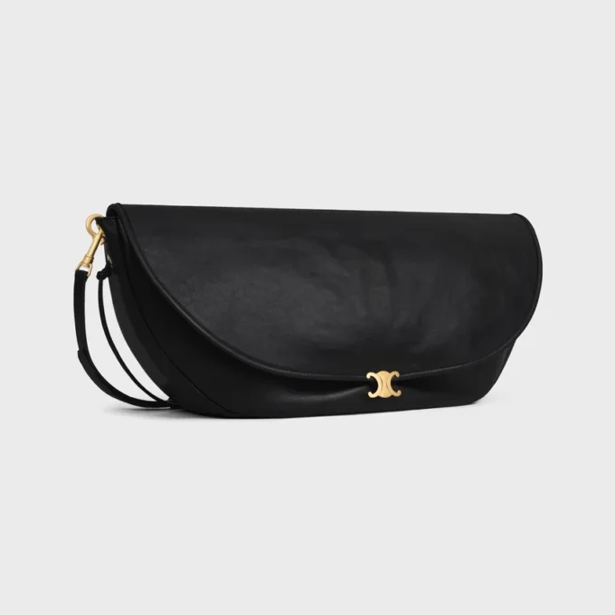 Halfmoon Soft Triomphe Bag in Supple Shiny Lambskin Halfmoon Soft Triomphe Bag in Supple Shiny Lambskin