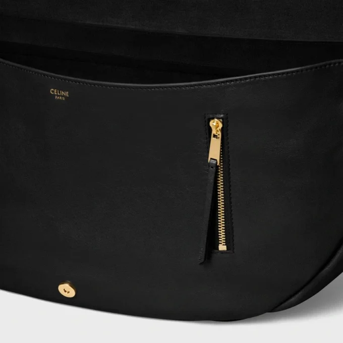 Halfmoon Soft Triomphe Bag in Supple Shiny Lambskin Halfmoon Soft Triomphe Bag in Supple Shiny Lambskin