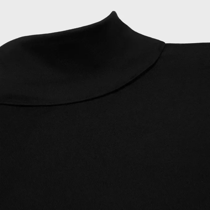 High Neck Top in Athletic Cotton Jersey