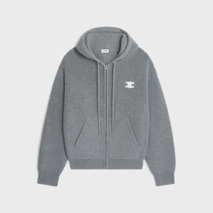 Hooded Cardigan in Wool Hooded Cardigan in Wool