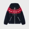 Hooded Jacket in Triomphe Fair Isle Fleece Hooded Jacket in Triomphe Fair Isle Fleece
