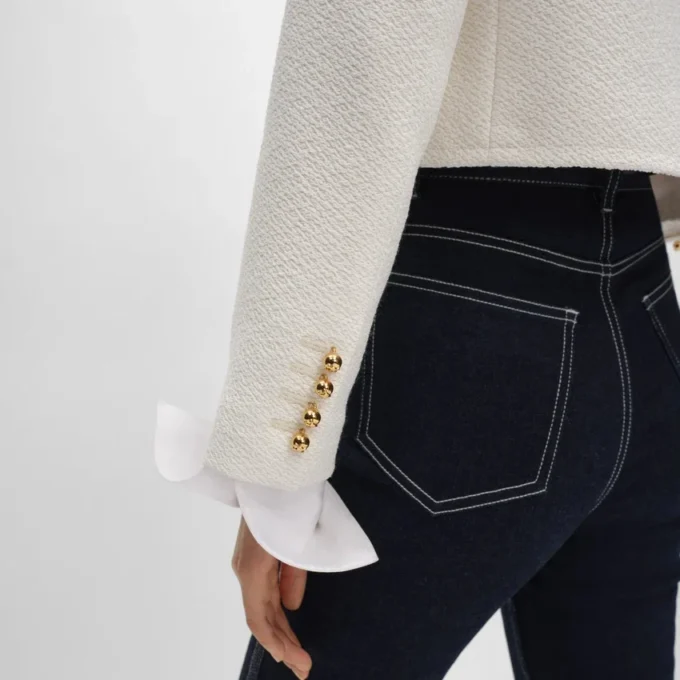 Icone Jacket in Viscose and Wool Natta