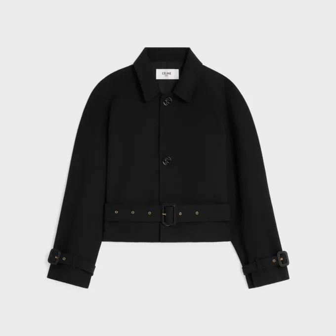 Jacket in Cotton and Wool Gabardine Jacket in Cotton and Wool Gabardine
