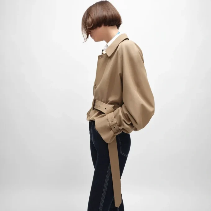 Jacket in Cotton and Wool Gabardine Jacket in Cotton and Wool Gabardine