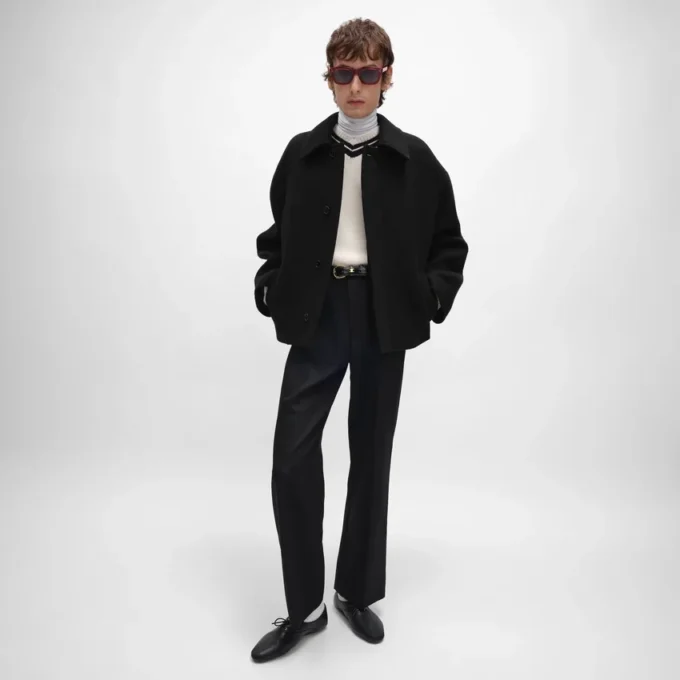 Jacket in Double-Face Wool Felt