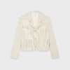 Jacket in Striped Cotton Gabardine