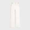 Jane Flared Jeans in Optic White Wash Denim