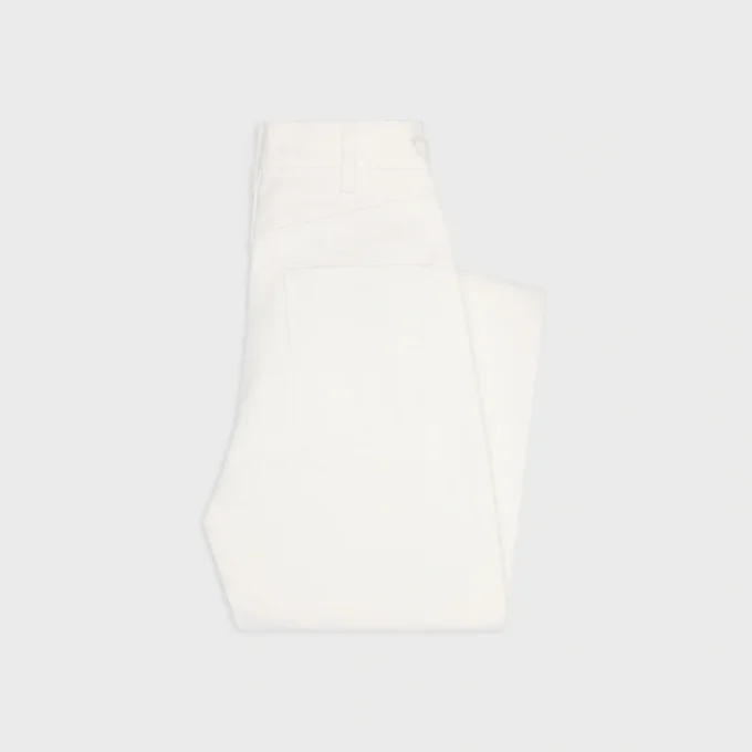 Jane Flared Jeans in Optic White Wash Denim