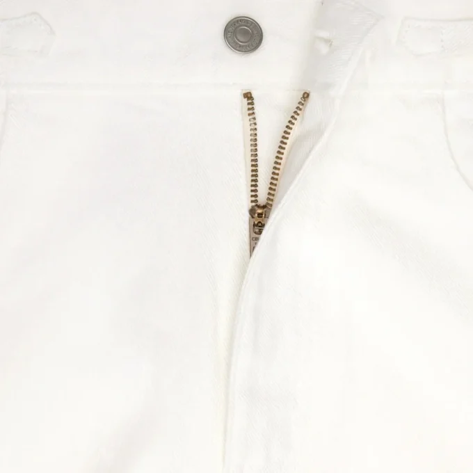 Jane Flared Jeans in Optic White Wash Denim