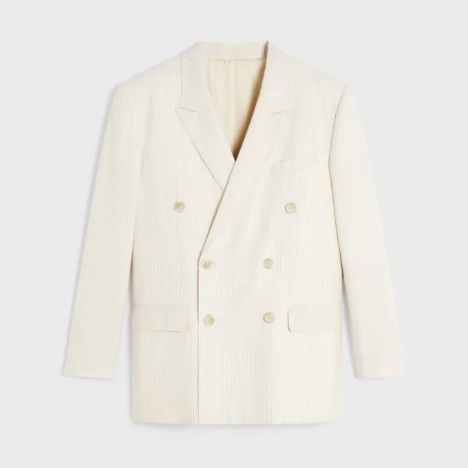 Jude Jacket in Lightweight Striped Wool