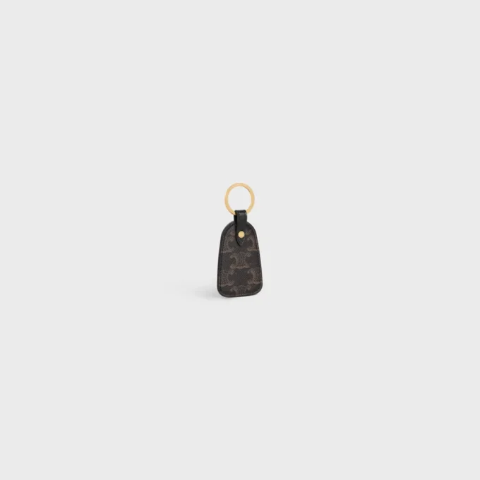 Key Holder in Triomphe Canvas and Calfskin