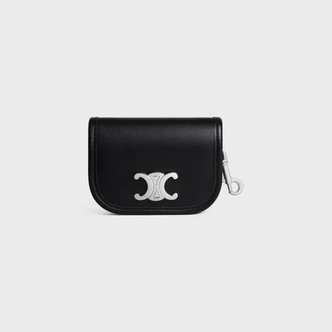 Keyring Nano Besace Triomphe in Smooth Calfskin Keyring Nano Besace Triomphe in Smooth Calfskin