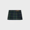 Kilt Mini Skirt in Tartan Wool