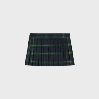 Kilt Mini Skirt in Tartan Wool
