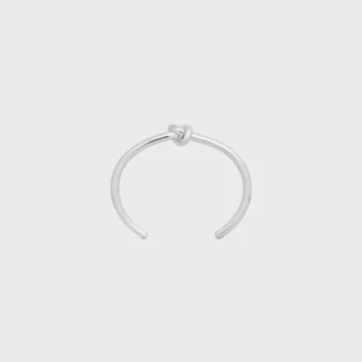 Knot Cuff in Brass with Rhodium Finish