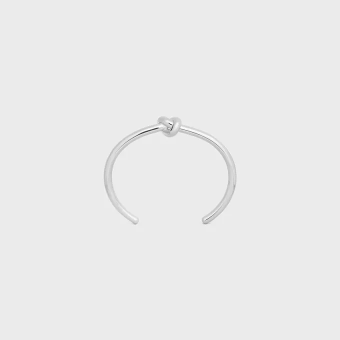 Knot Cuff in Brass with Rhodium Finish Knot Cuff in Brass with Rhodium Finish