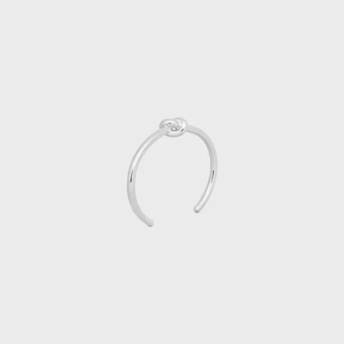 Knot Cuff in Brass with Rhodium Finish Knot Cuff in Brass with Rhodium Finish