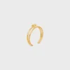 Knot Double Cuff in Brass with Gold Finish Knot Double Cuff in Brass with Gold Finish