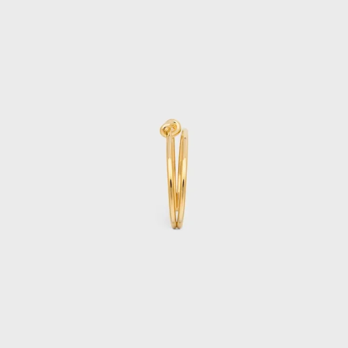 Knot Double Cuff in Brass with Gold Finish Knot Double Cuff in Brass with Gold Finish