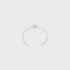 Knot Double Cuff in Brass with Rhodium Finish Knot Double Cuff in Brass with Rhodium Finish